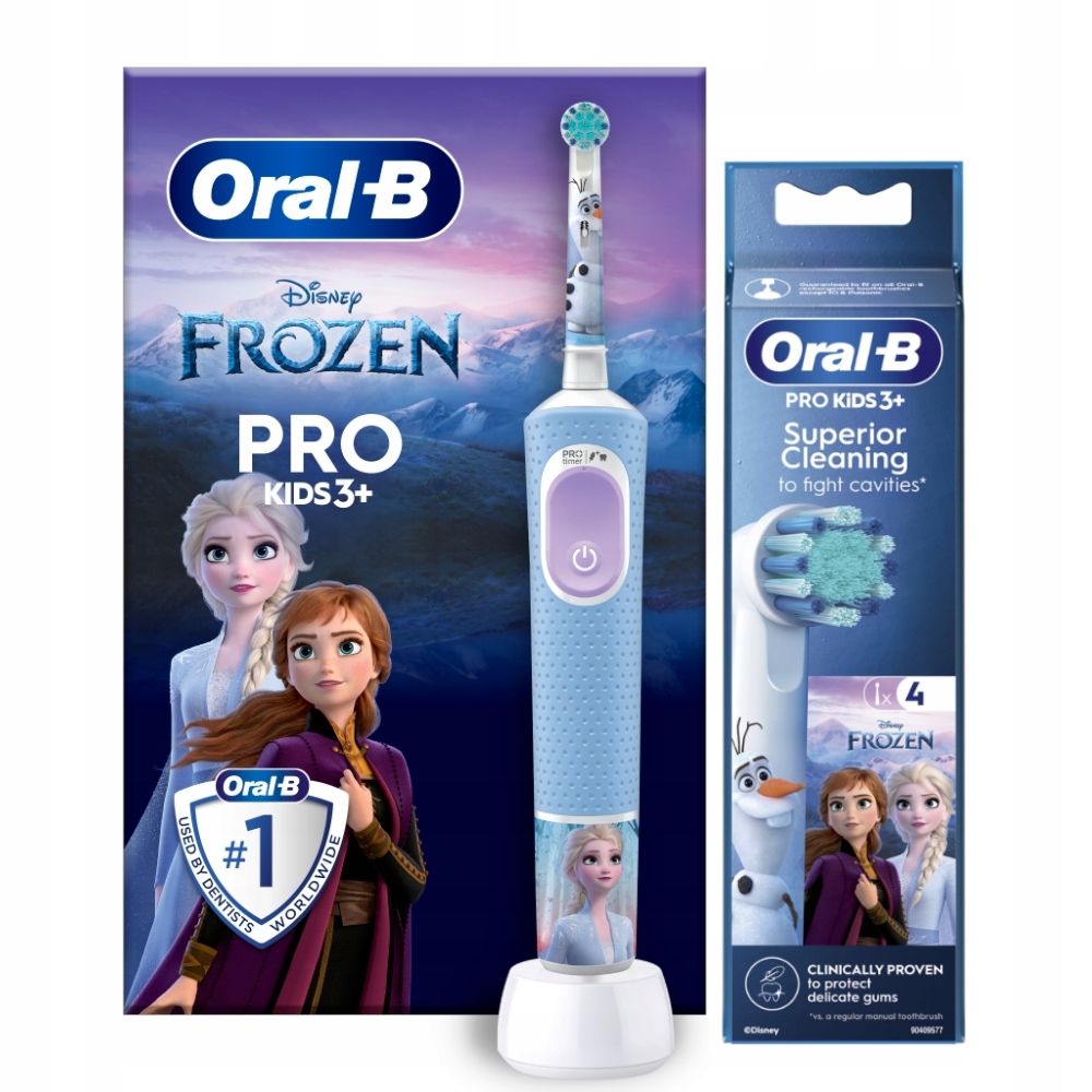 Oral-B Pro Kids Frozen Szczoteczka elektryczna końcówki Zestaw prezentowy