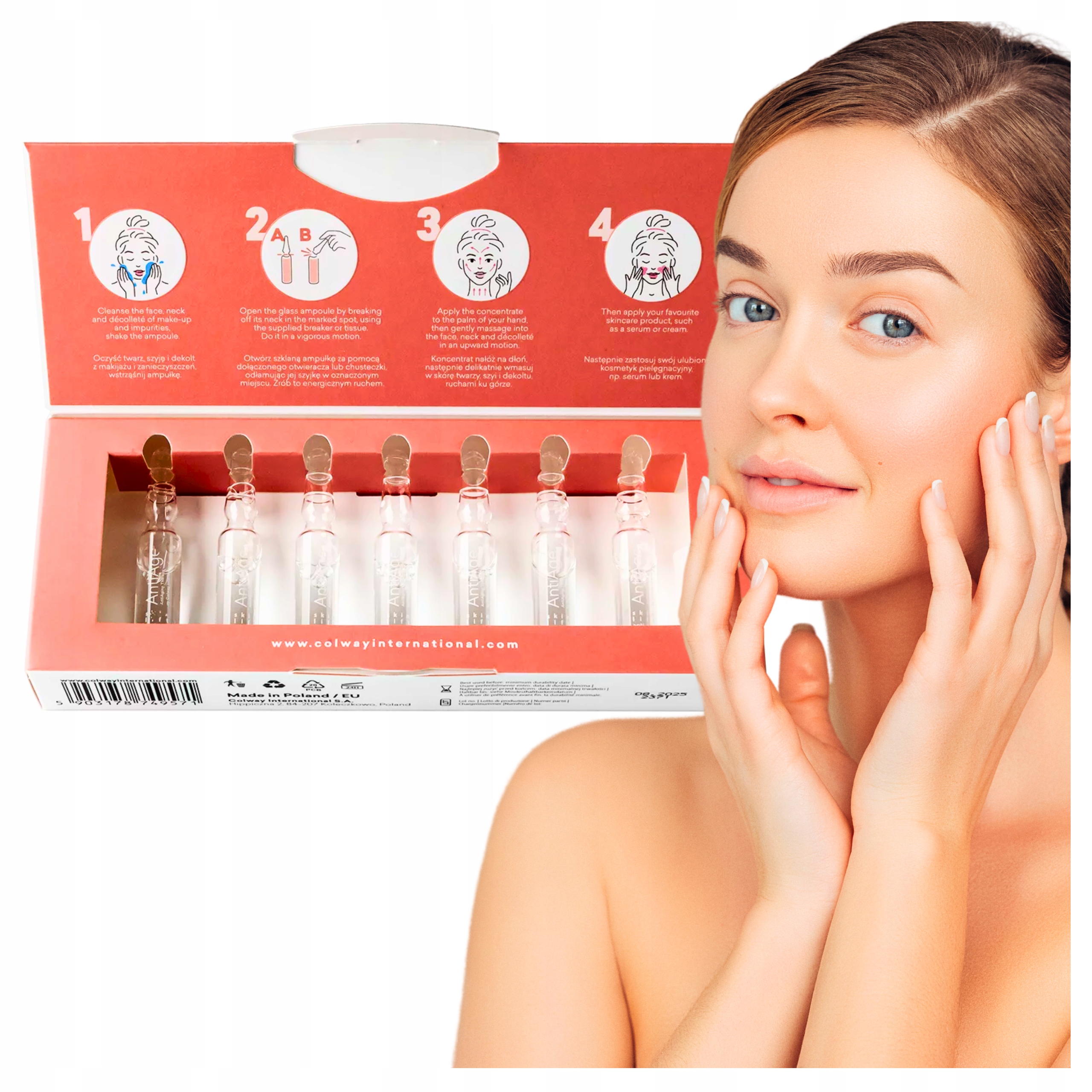 Skin Lift Ampułki Liftingujące Colway Natychmiast Napinają skórę 7 x 2ml