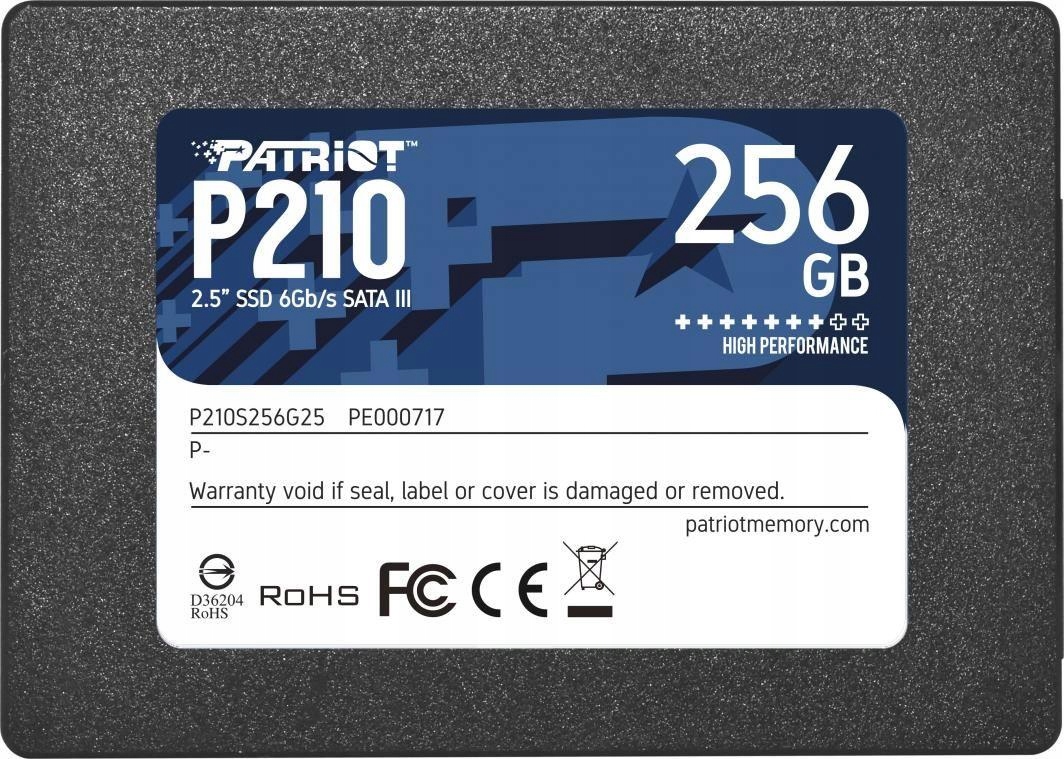 

Dysk Ssd Patriot P210 256GB 2.5” SATA3 7mm