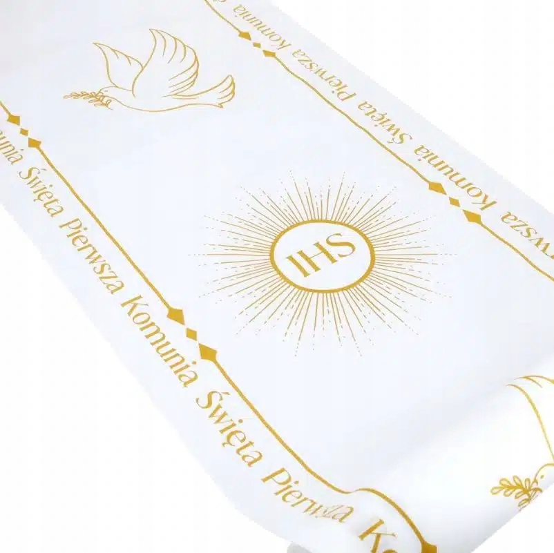 BIEŻNIK KOMUNIJNY GOŁĄB HOSTIA PIERWSZA KOMUNIA ŚWIĘTA 40CMX5M