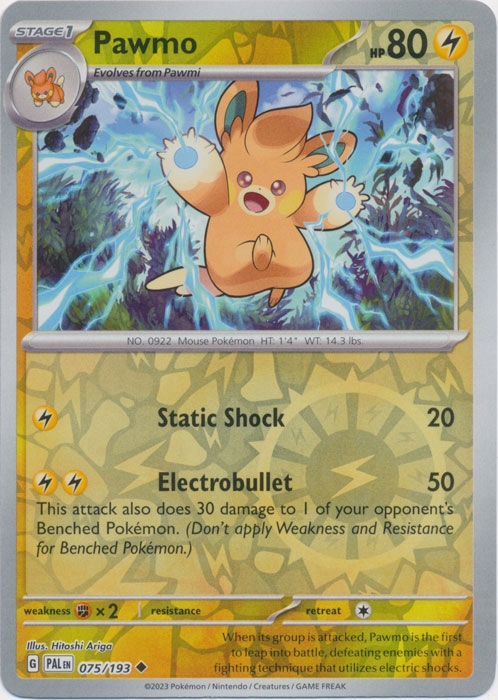Pawmo 075/193 Uncommon Reverse Holo Pokemon