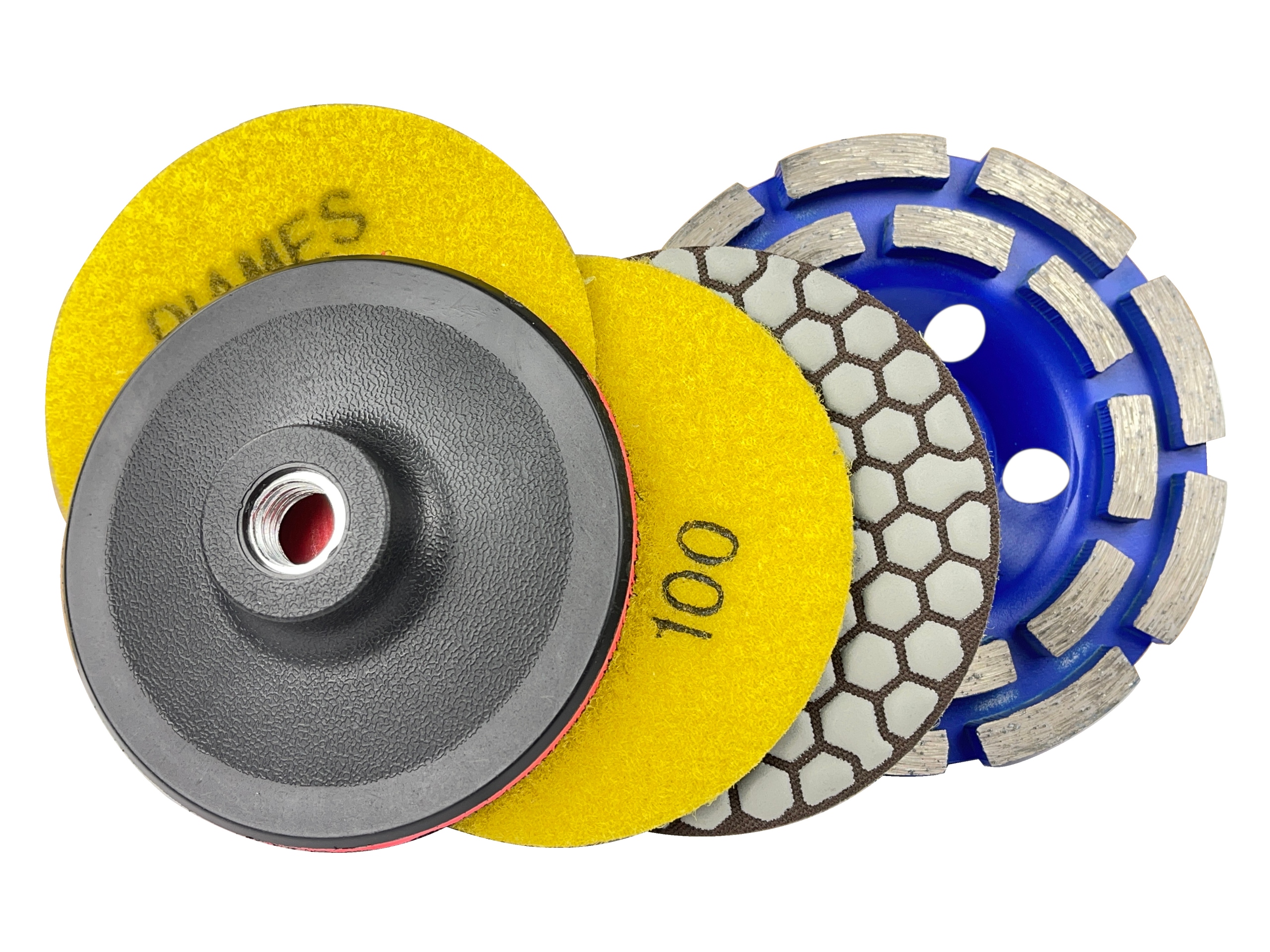 

3 Szt Dysk Polerski Sucho Uchwyt M14 115 Segment