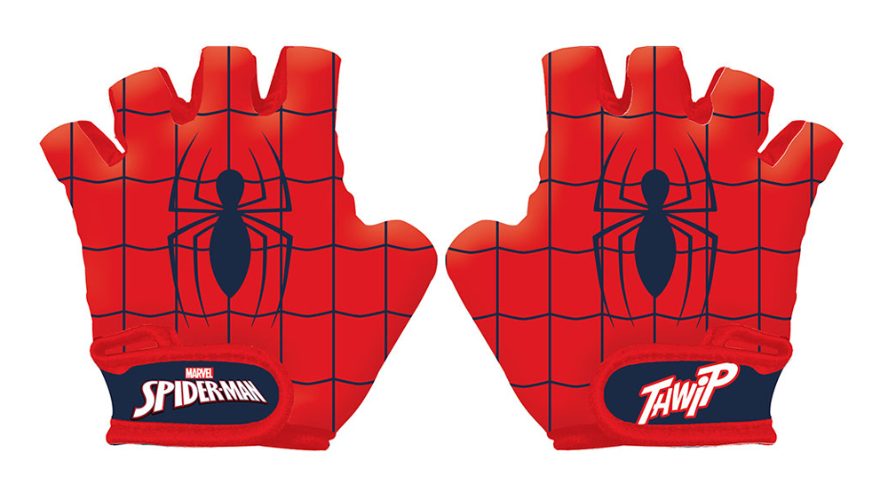KASK ROWEROWY OCHRANIACZE RĘKAWICZKI SPIDERMAN Rozmiar S/M