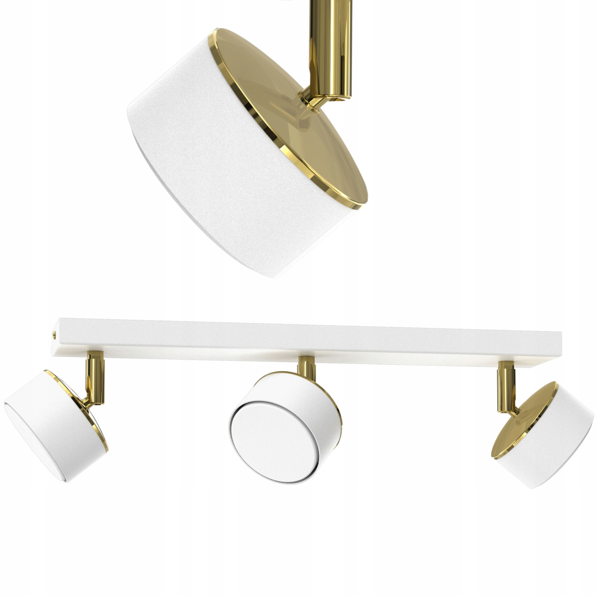 Lampa Sufitowa Plafon Sufitowy Reflektor Biały Złoty GX53 Polska Lampa Led