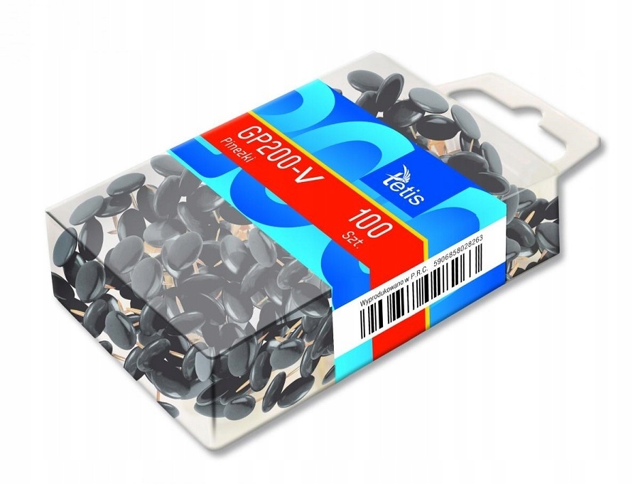 

Pinezki Czarne 100szt. Tetis