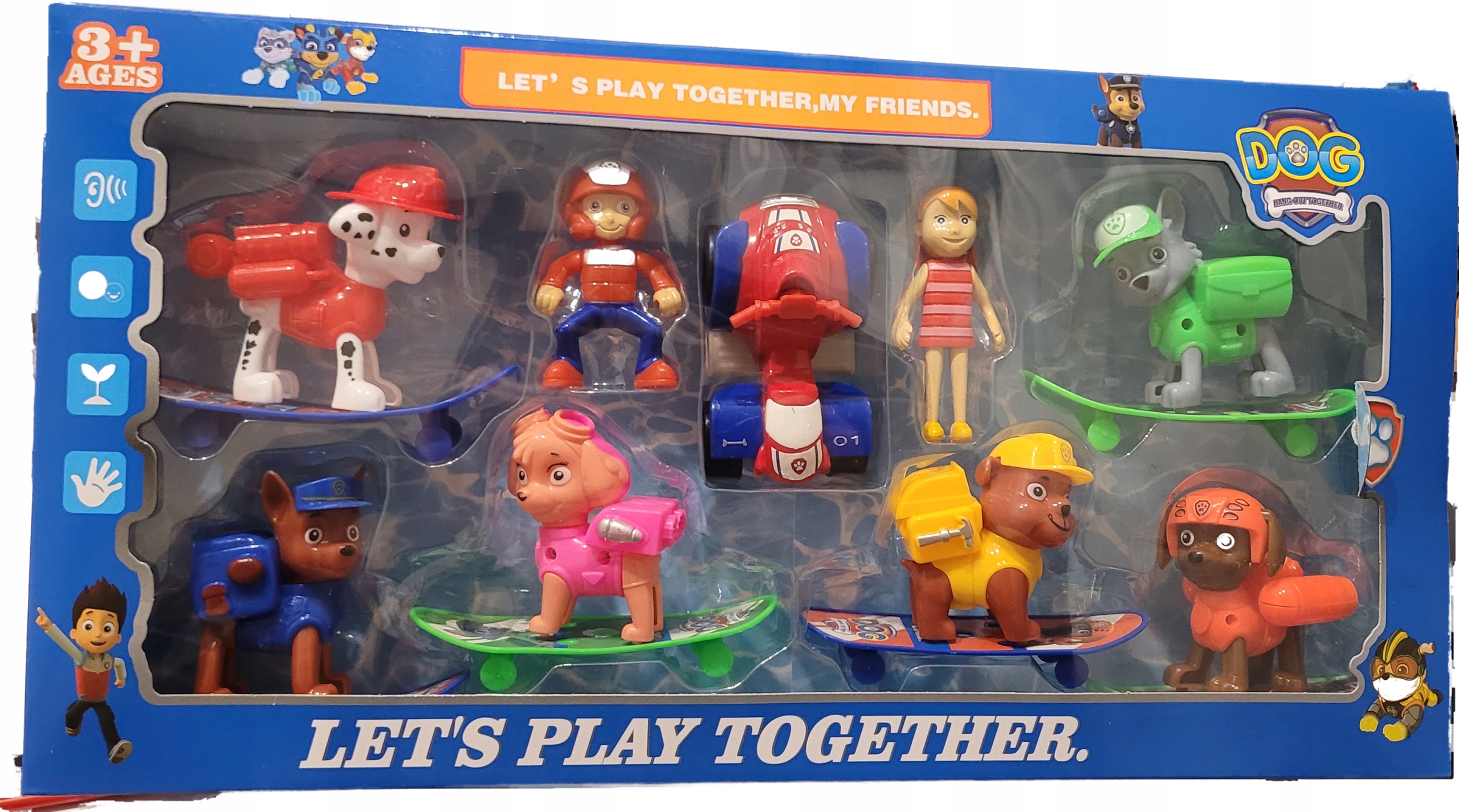 

Psi Patrol 8 figurek na deskorolkach
