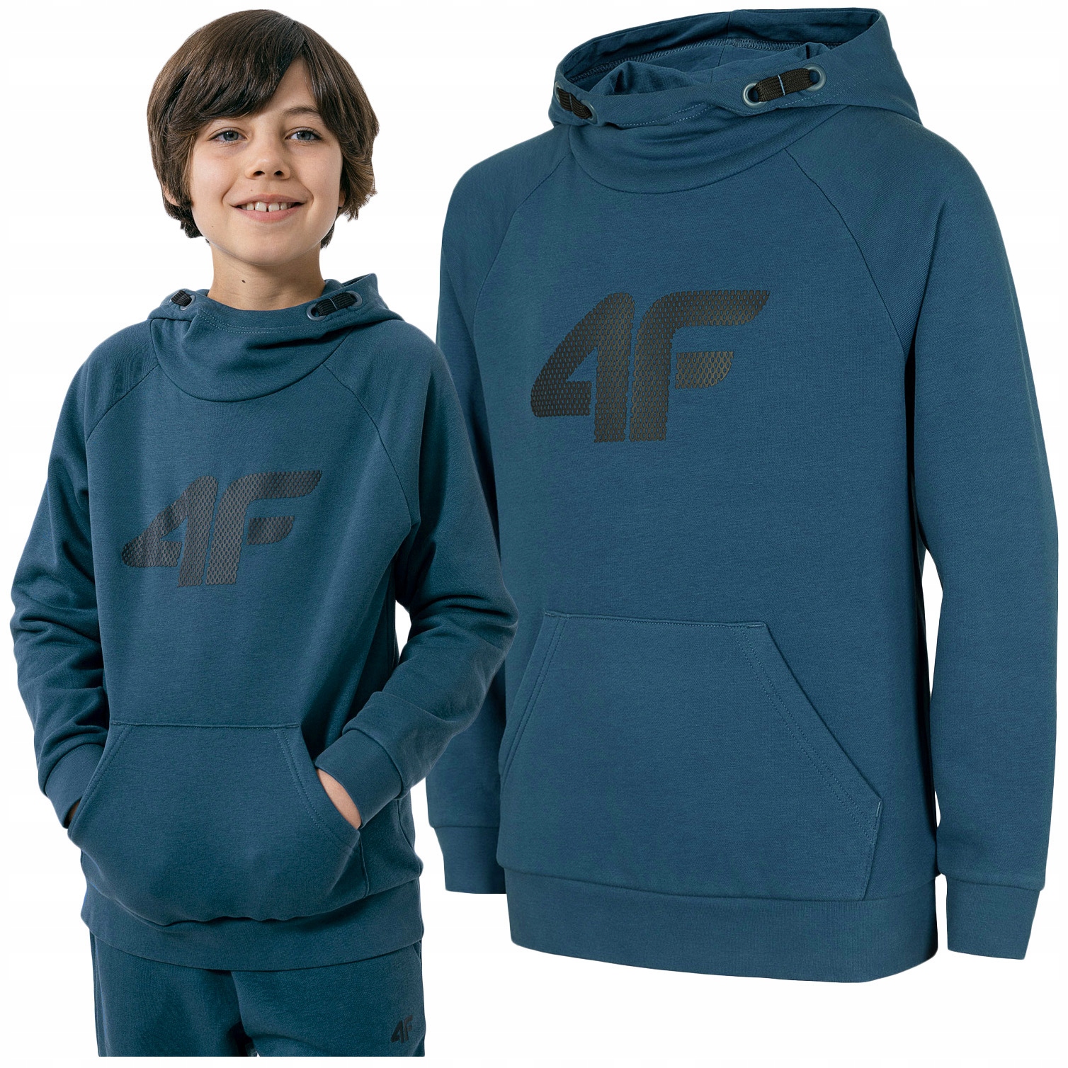 

Bluza z Kapturem Kangurka 4F junior JBLM002 164