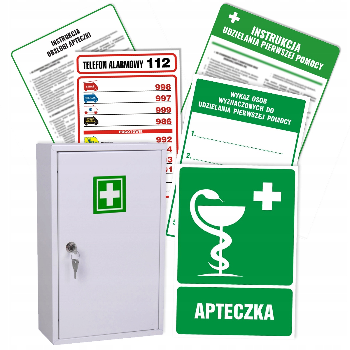 APTECZKA PIERWSZEJ POMOCY APTECZKA ZAKŁADOWA ZESTAW PIERWSZEJ POMOCY BHP EAN (GTIN) 7427282115407