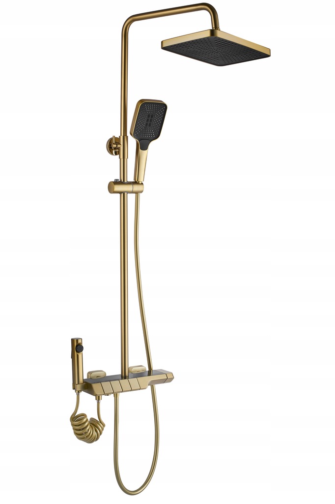 Zestaw ROB złoty mat prysznicowy termostat Rea