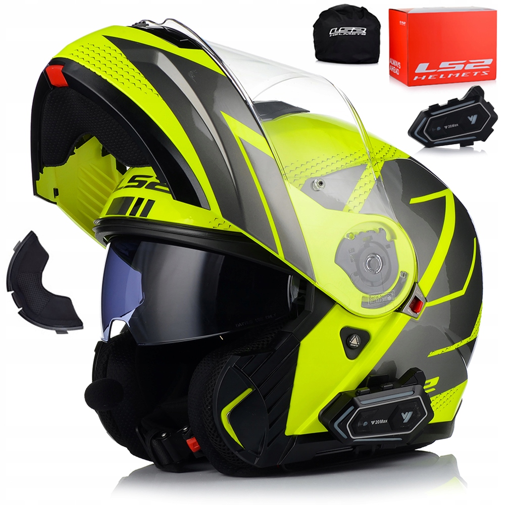 Motocyklová Prilba LS2 FF908 Strobe II Code Čeľusťová Clona Interkom