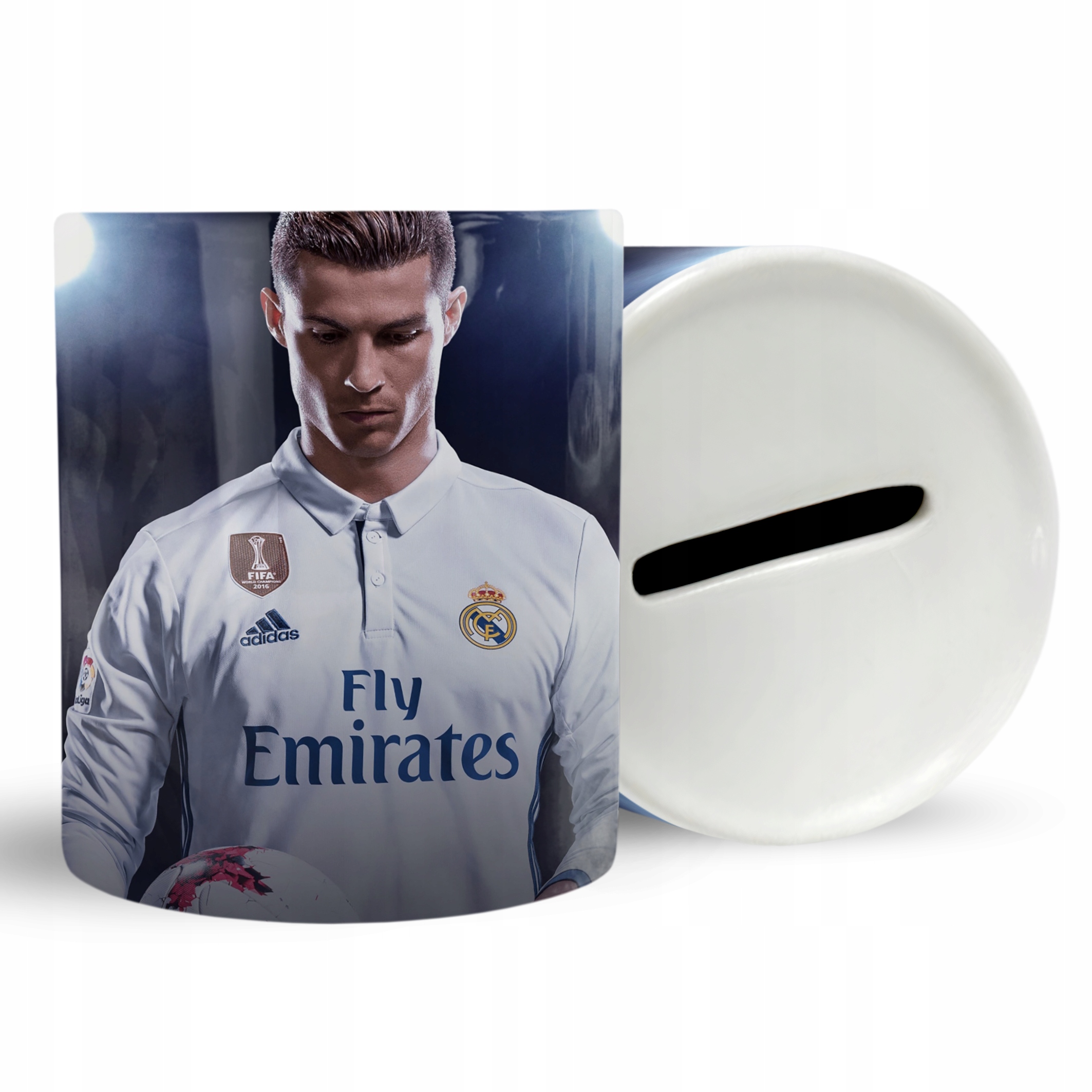 

Skarbonka Piłkarze Cristiano Ronaldo Prezent+tekst