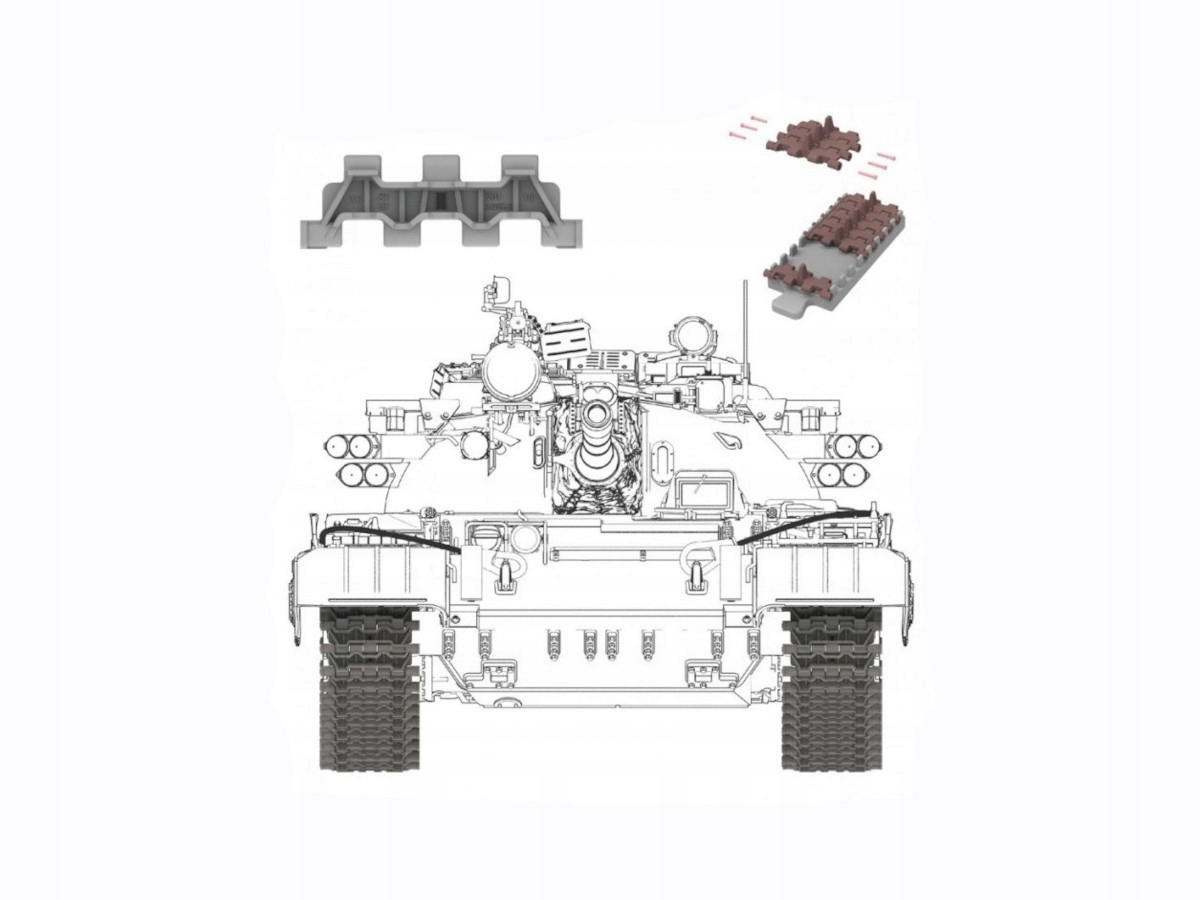 Článkové pásy Rmsh Late Type pro T-55/T-72/T-62 RM-5067 Rfm