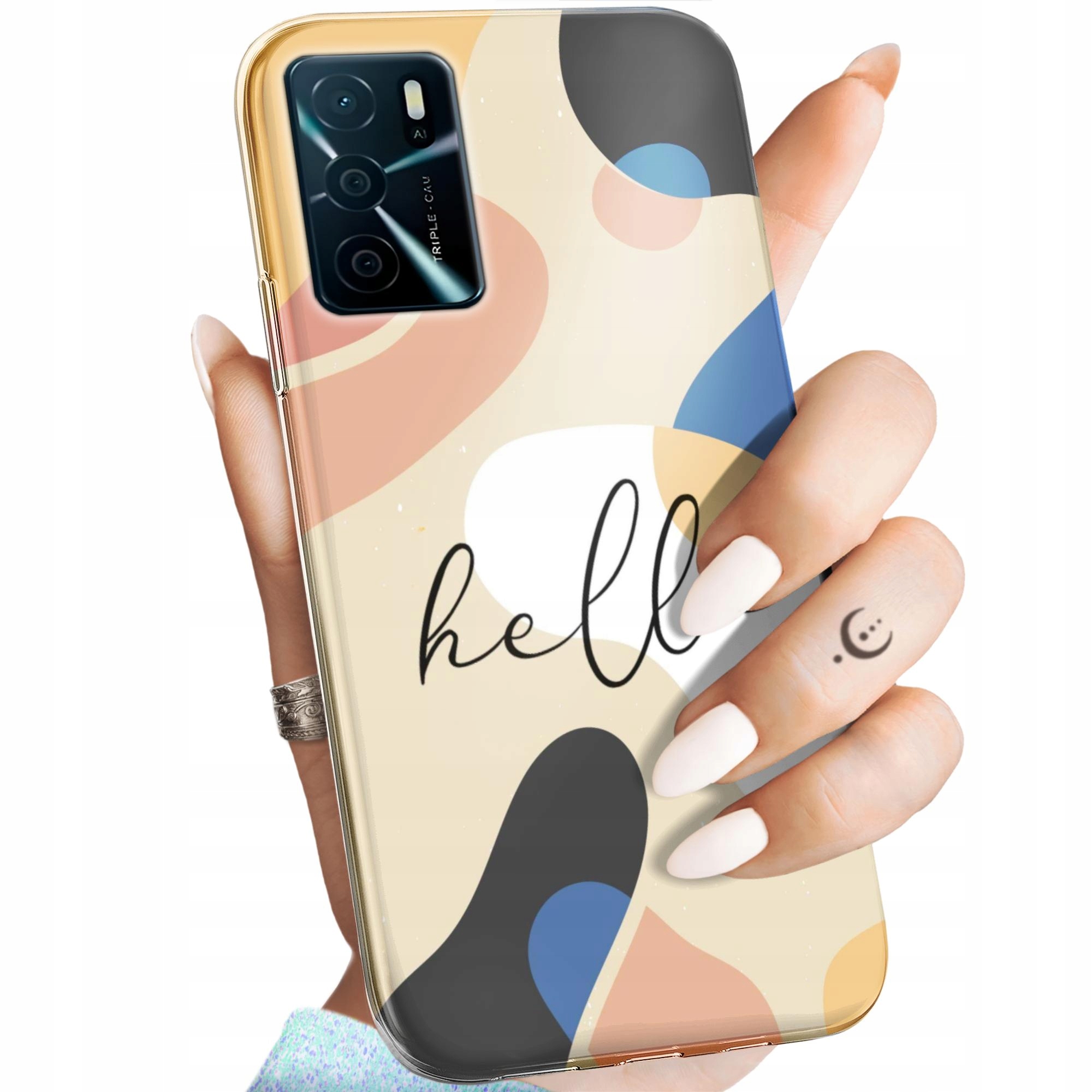 Etui Do Oppo A16 A16S Abstrakcja Kształty Obudowa Case