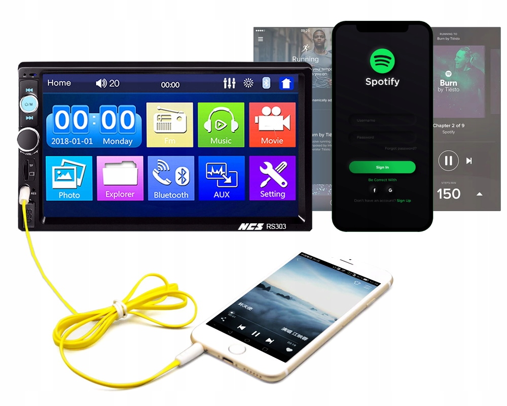 RÁDIÓ 2DIN KÉPERNYŐ 7 USB AUTÓS SD MP3 + KAMERA EAN (GTIN) 5903802410006