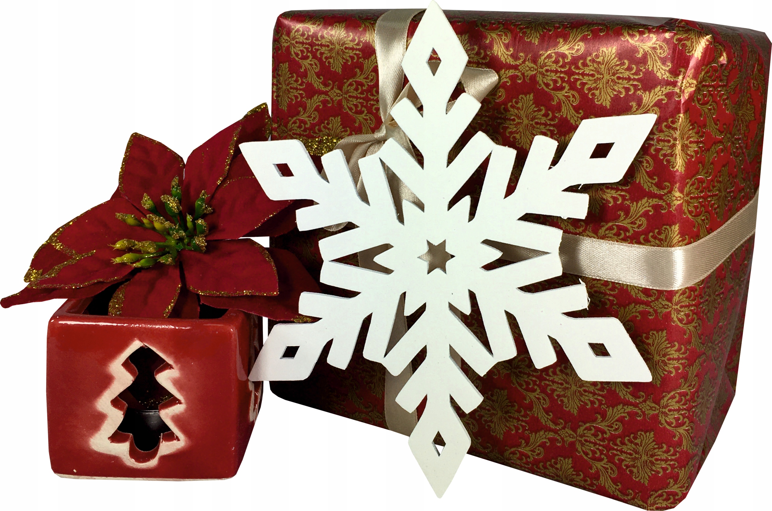 BOMBKA ZAWIESZKA ŚNIEŻYNKA BOŻE NARODZENIE 30CM