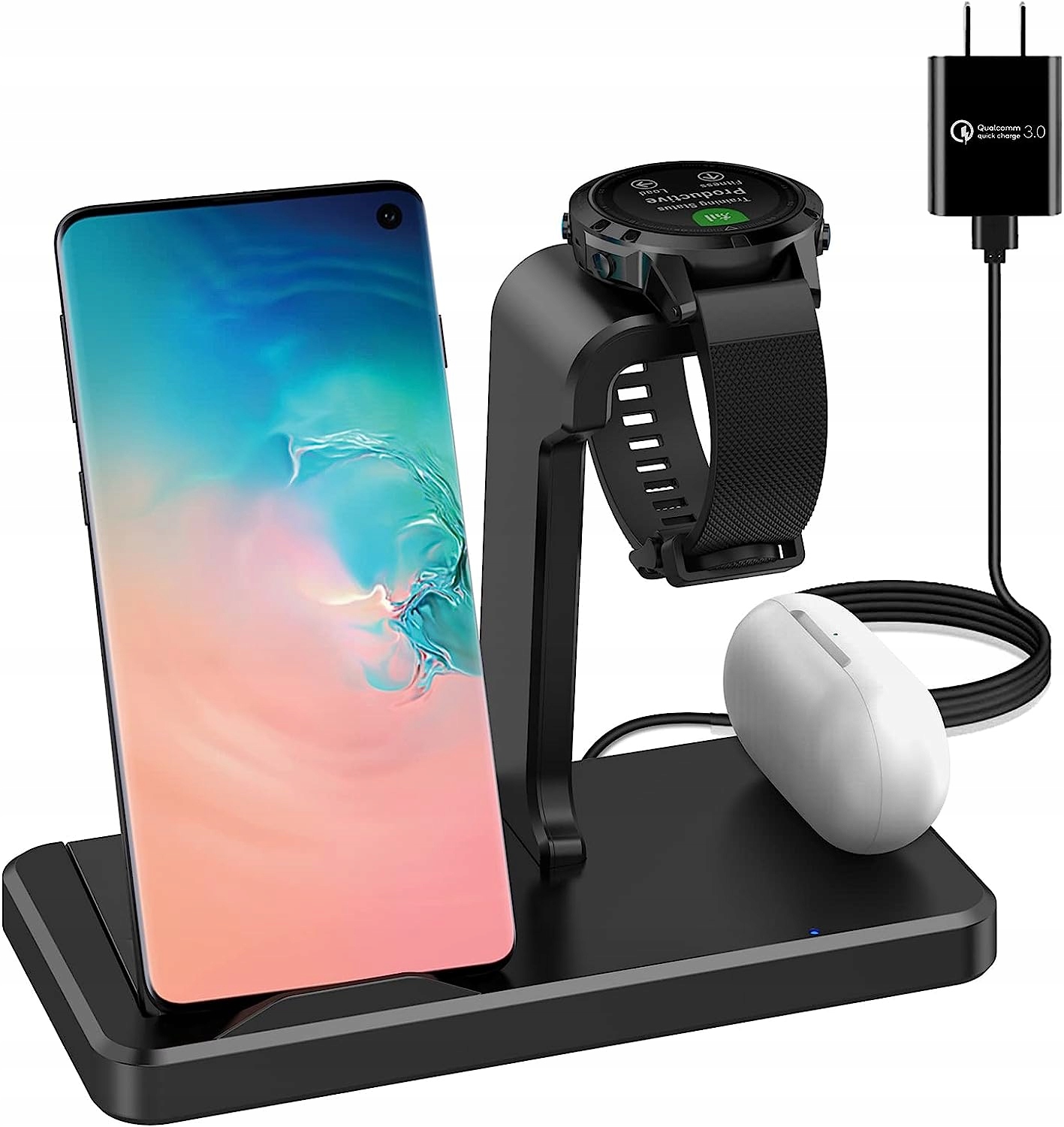 Bezprzewodowa stacja ładująca 3 w 1