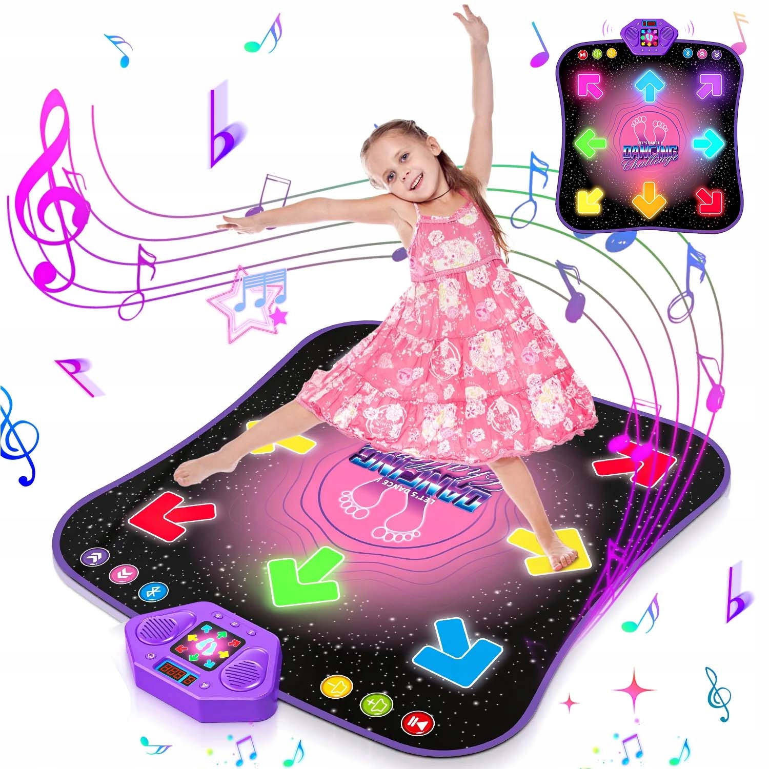Taneční Podložka Pro Děti S 5 Rychlostními Režimy Led Bluetooth Hudební Podložka