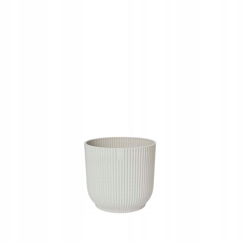 

Elho Vibes 11 okrągła biała mała doniczka do domu