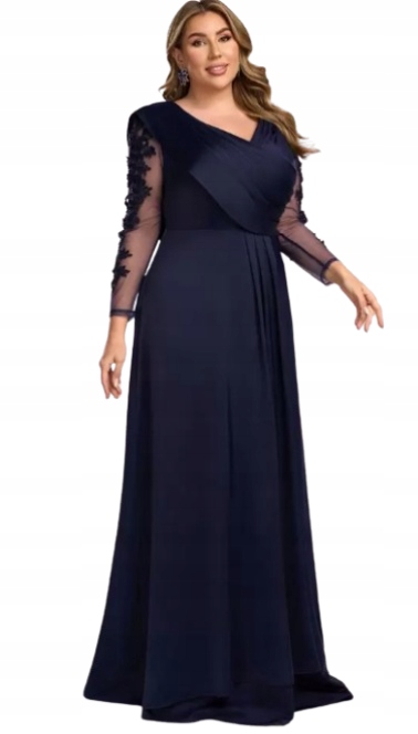 Shein Plus Size Šaty Maxi, Tmavě Modré, 52 1DG