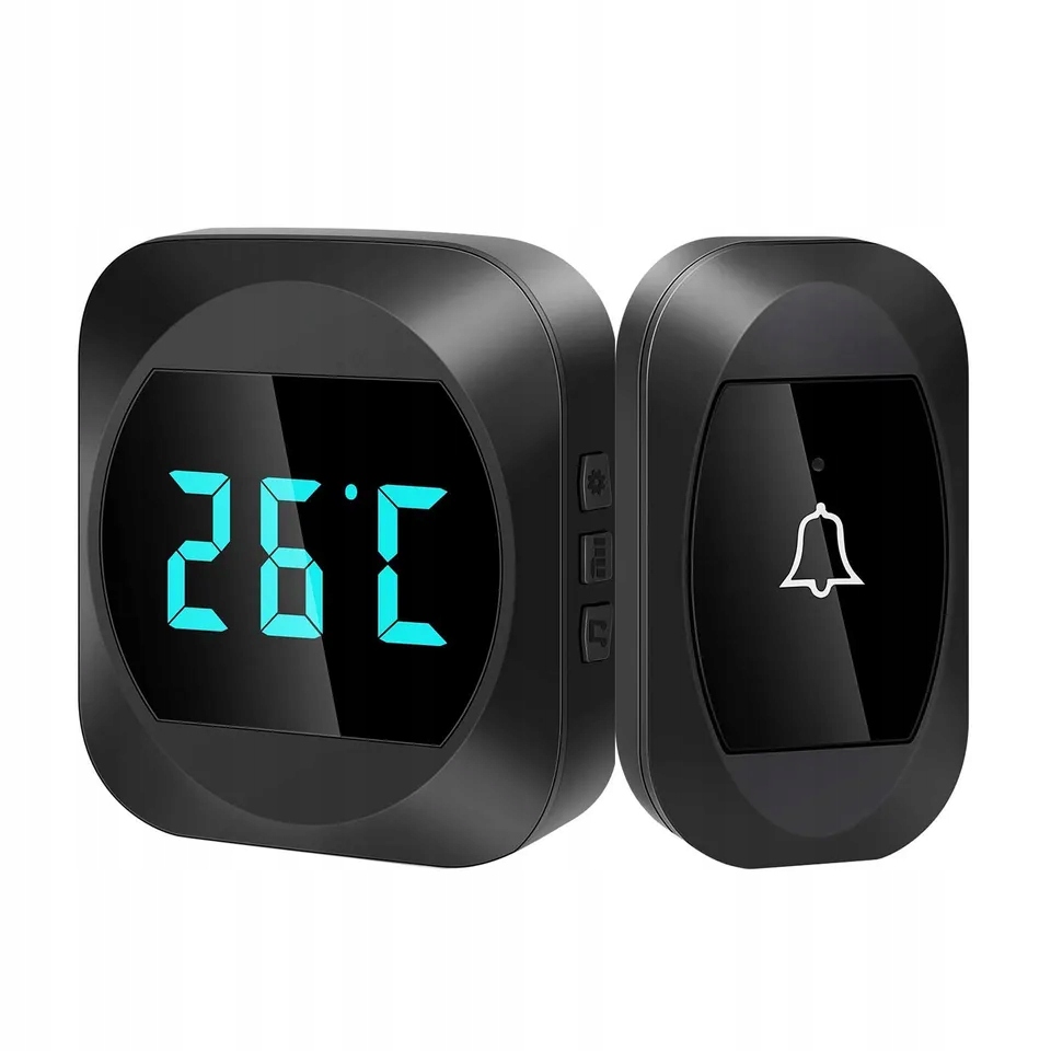 DZWONEK BEZPRZEWODOWY NA BATERIE DO DRZWI DO FURTKI TEMPERATURA ZEWNĘTRZNY