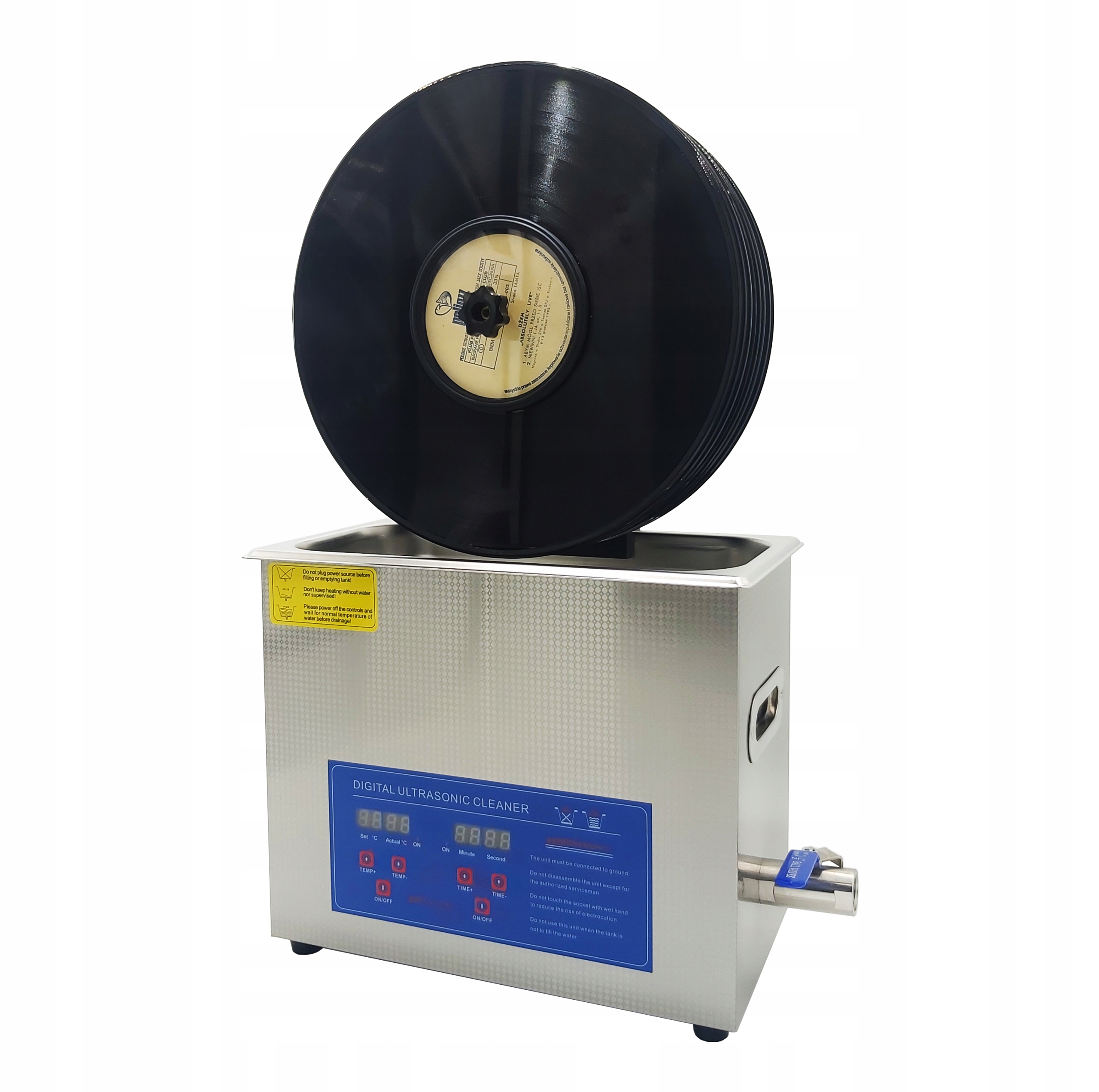 Ultrazvuková myčka vinylových desek na 8 desek s nastavitelným nástavcem