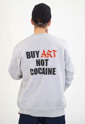 Mikina Motive Bez Kapuce Art Back šedá
