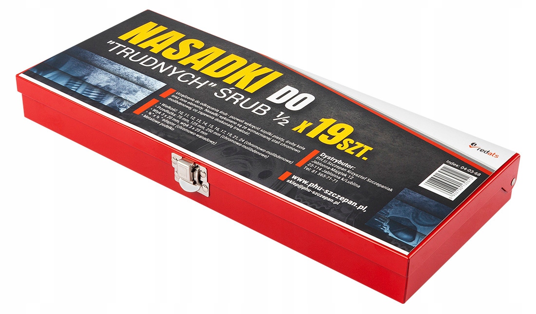 NASADKI DO USZKODZONYCH OBROBIONYCH ŚRUB REDATS Waga produktu z opakowaniem jednostkowym 2.8 kg