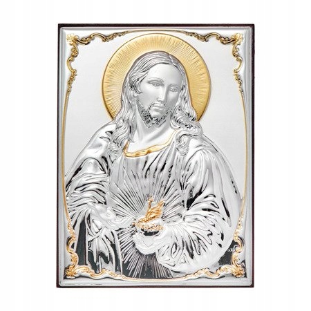 Obrázek stříbrný suvenýr Nejsvětější Srdce Ježíšovo