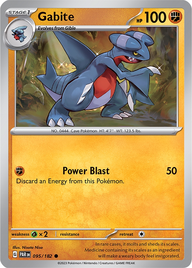 ORYGINALNA KARTA POKEMON Gabite (PAR 095)