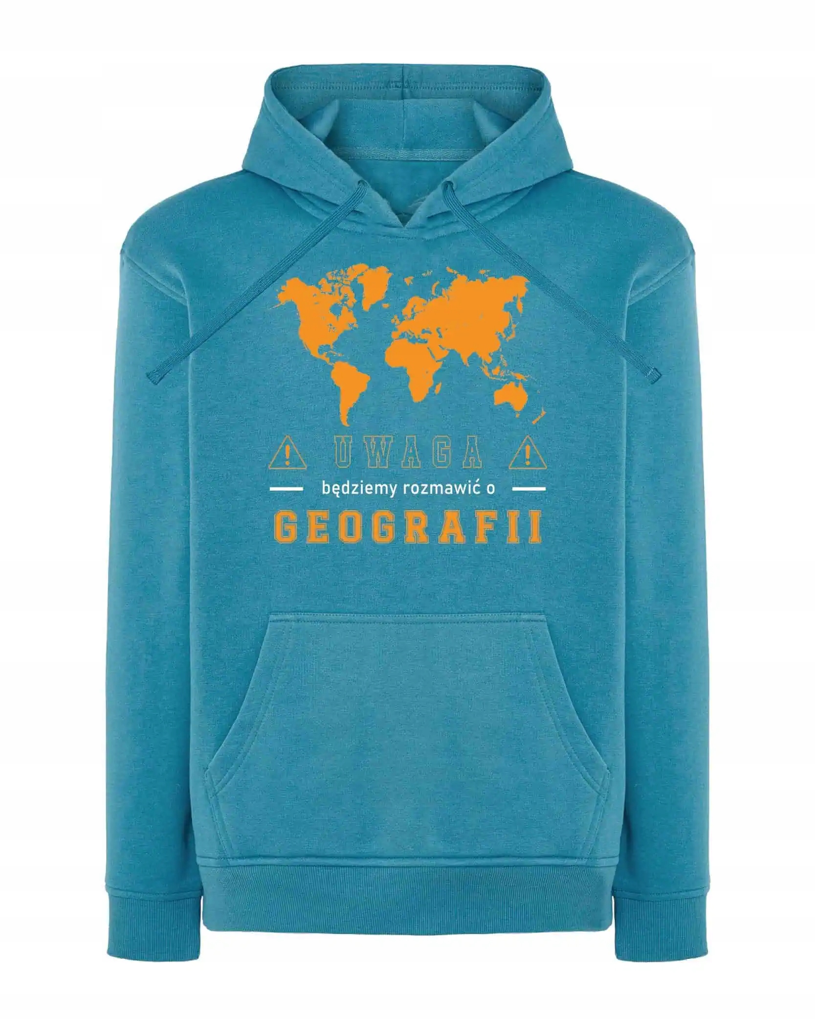 Mikina s kapucí Den učitelů Geografie Mapa Dárek Modrá M