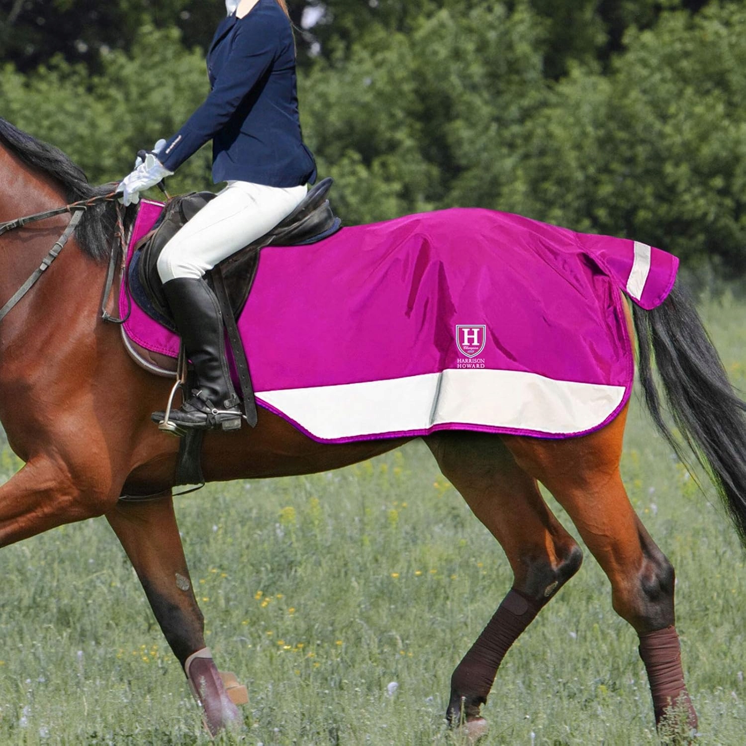 Levně Harrison Howard Climax Derka pro koně, voděodolná, reflexní, červená L