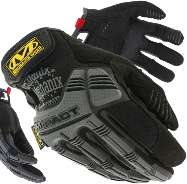 Rękawice Ochronne Mechanix Wear M-Pact Czarno-Szare Dotykowe ArmorTex L
