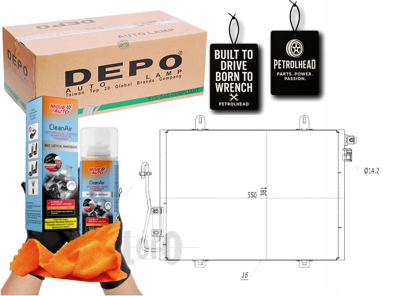 конденсатор кондиционера BMW Depo # pro+ Kit9