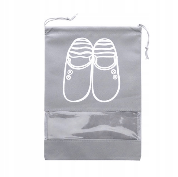 

Worek podróżny na buty lub ubrania szary 43x31 cm
