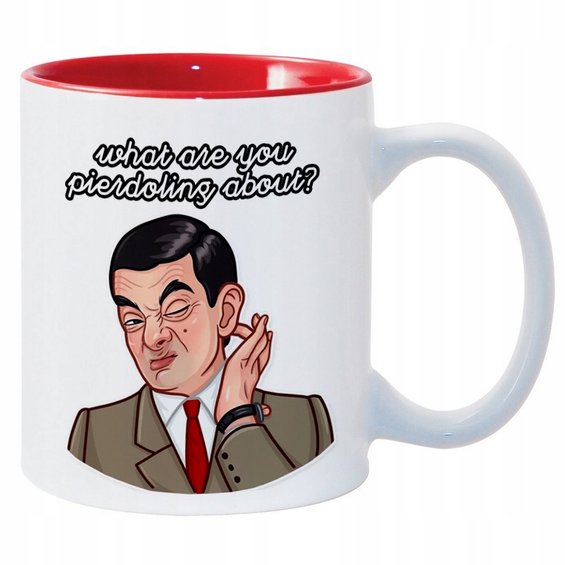 

Kubek Czerwony na Prezent Jaś Fasola Mr Bean Wzory