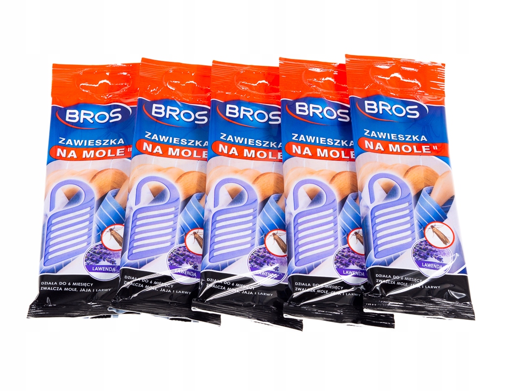 

5x Zawieszka Na Mole Ubraniowe Odzieżowe Lawenda