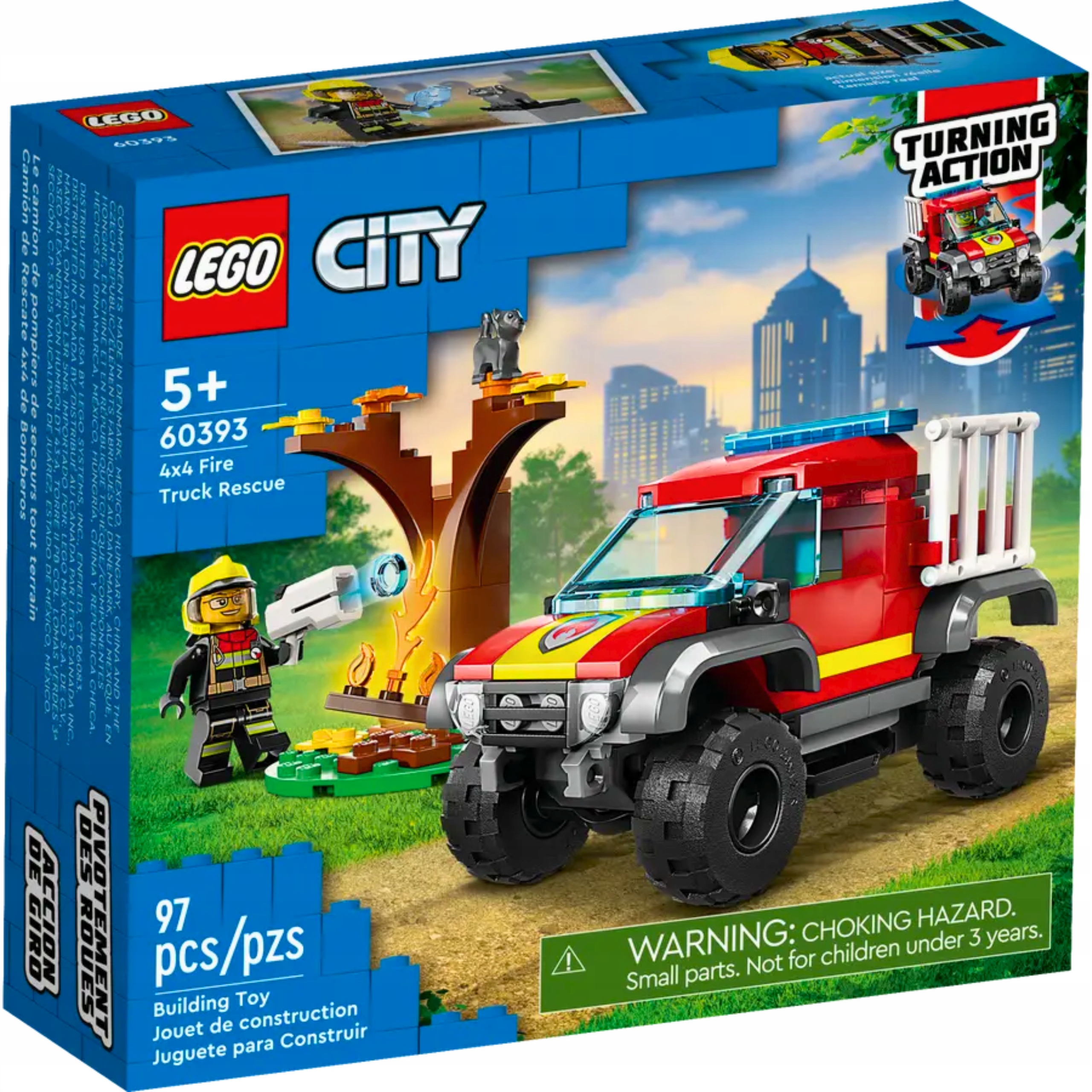 Lego 60393 City Hasičský vůz 4x4 – záchranná mise Hasiči Hasiči