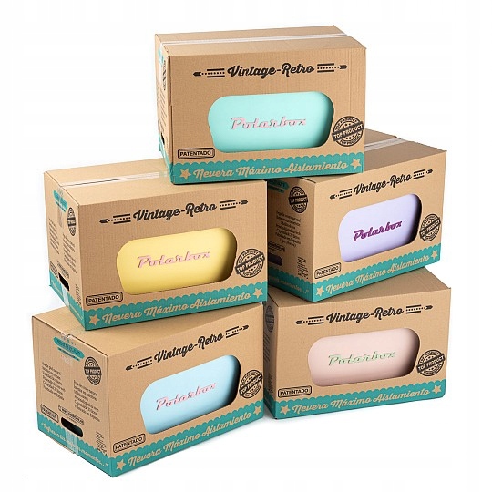 Przenośna Lodówka Retro 20 Litrów POP Polarbox Błękitny Model Celeste Rosa Baby Pop
