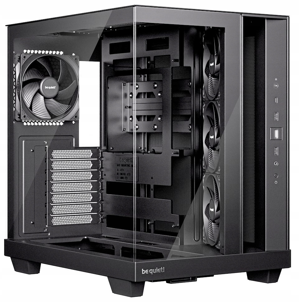 Be quiet! skříň Light Base 500 MidT 4x120mm Pwm fans 2 x Usb 3.2 Us