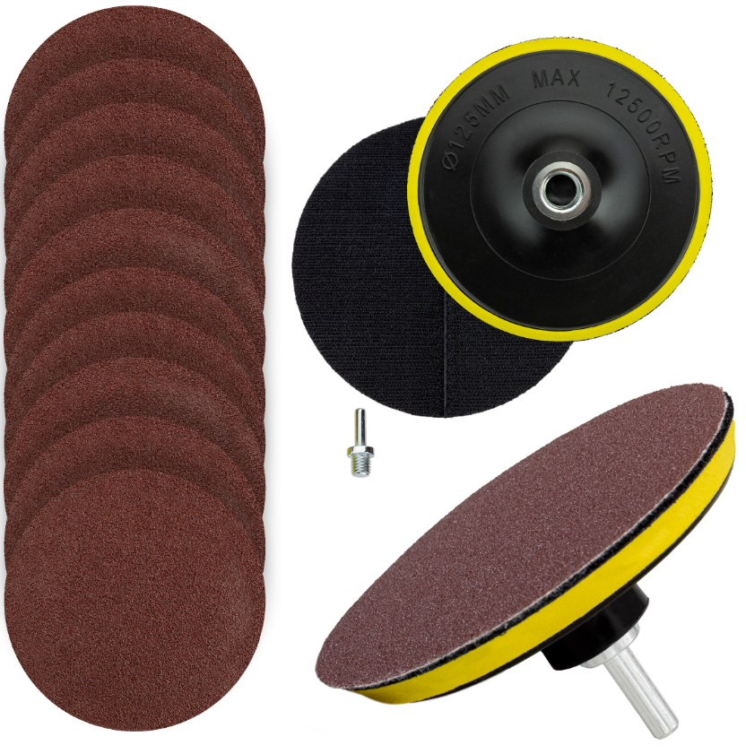 DYSK NA SZLIFIERKĘ KĄTOWĄ 125MM Z ADAPT. + KRĄŻKI