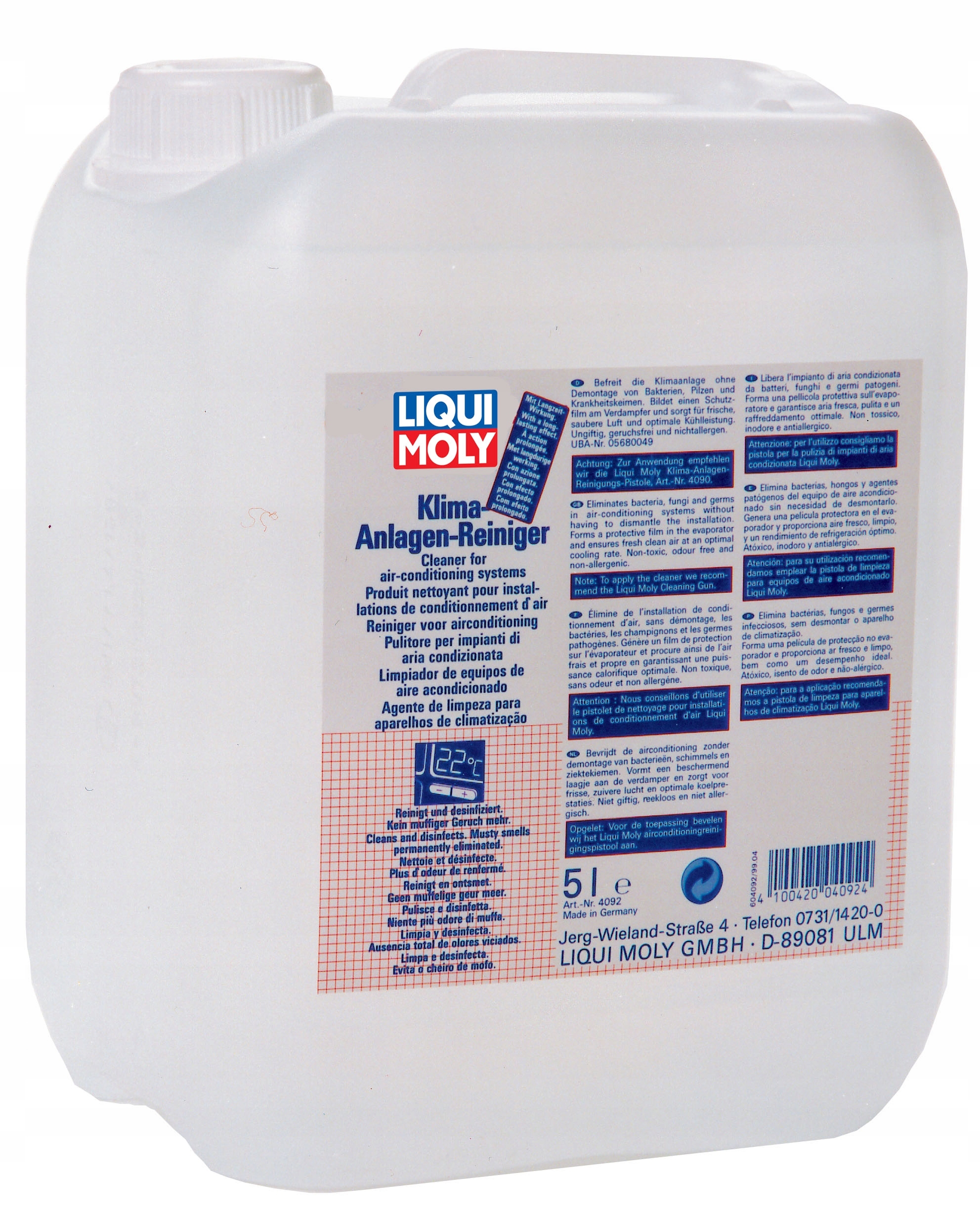 

Liqui Moly Płyn Do Odgrzybiania Klimatyzacji 5L