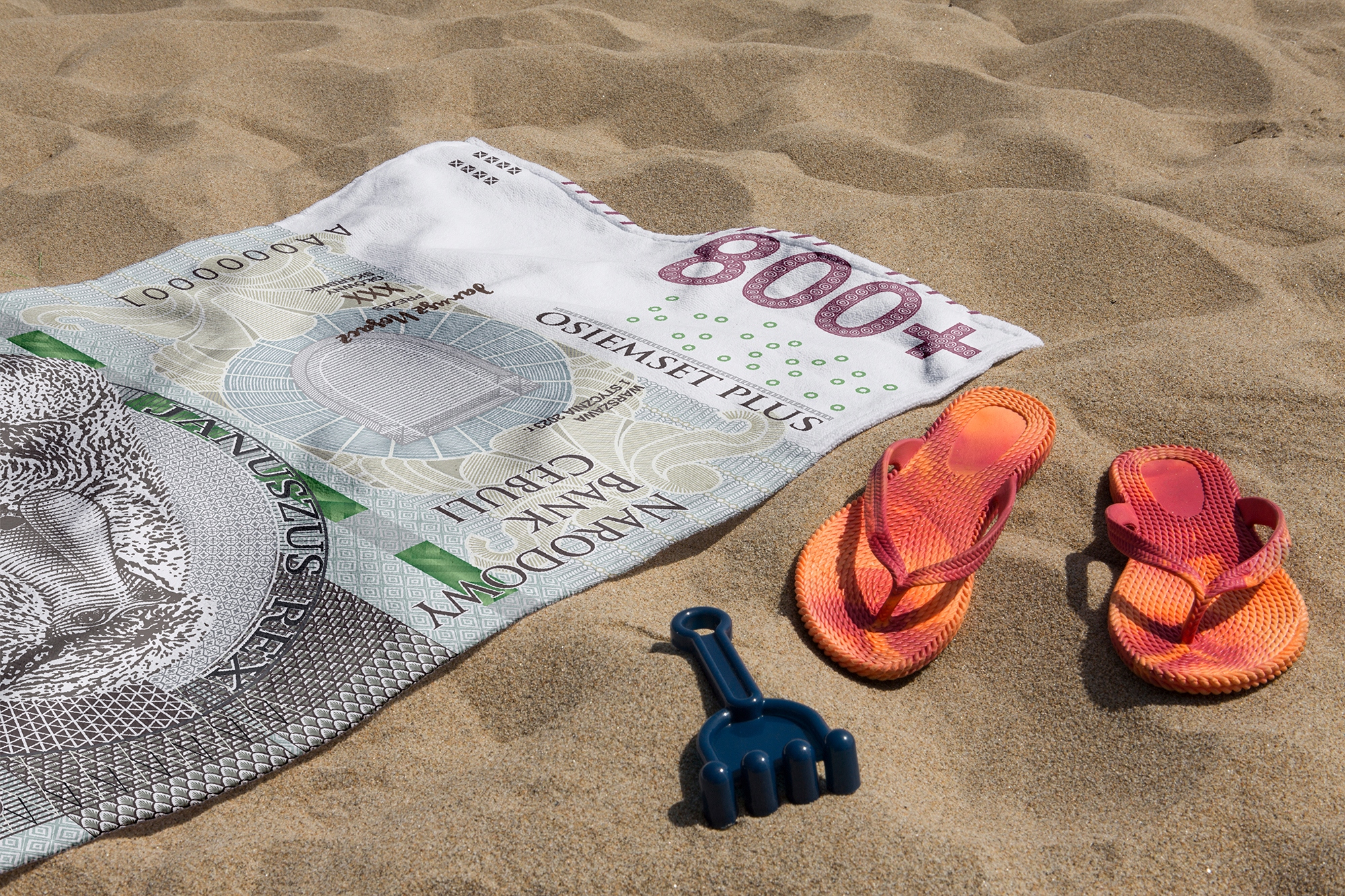RĘCZNIK PLAŻOWY 800 PLUS SZYBKOSCHNĄCY BANKNOT Marka inna