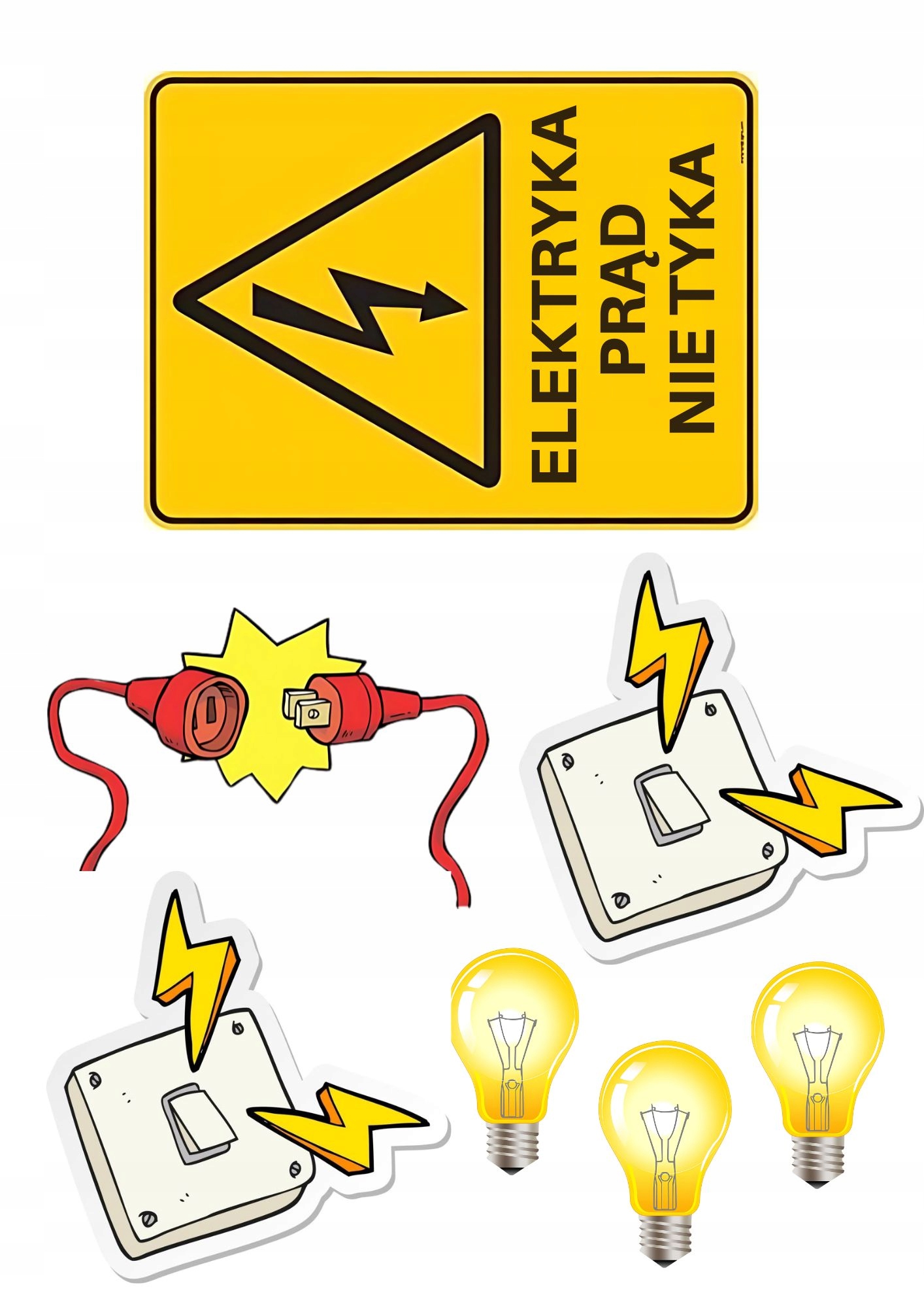 Wydruk na masie cukrowej Dla Elektryka Imię