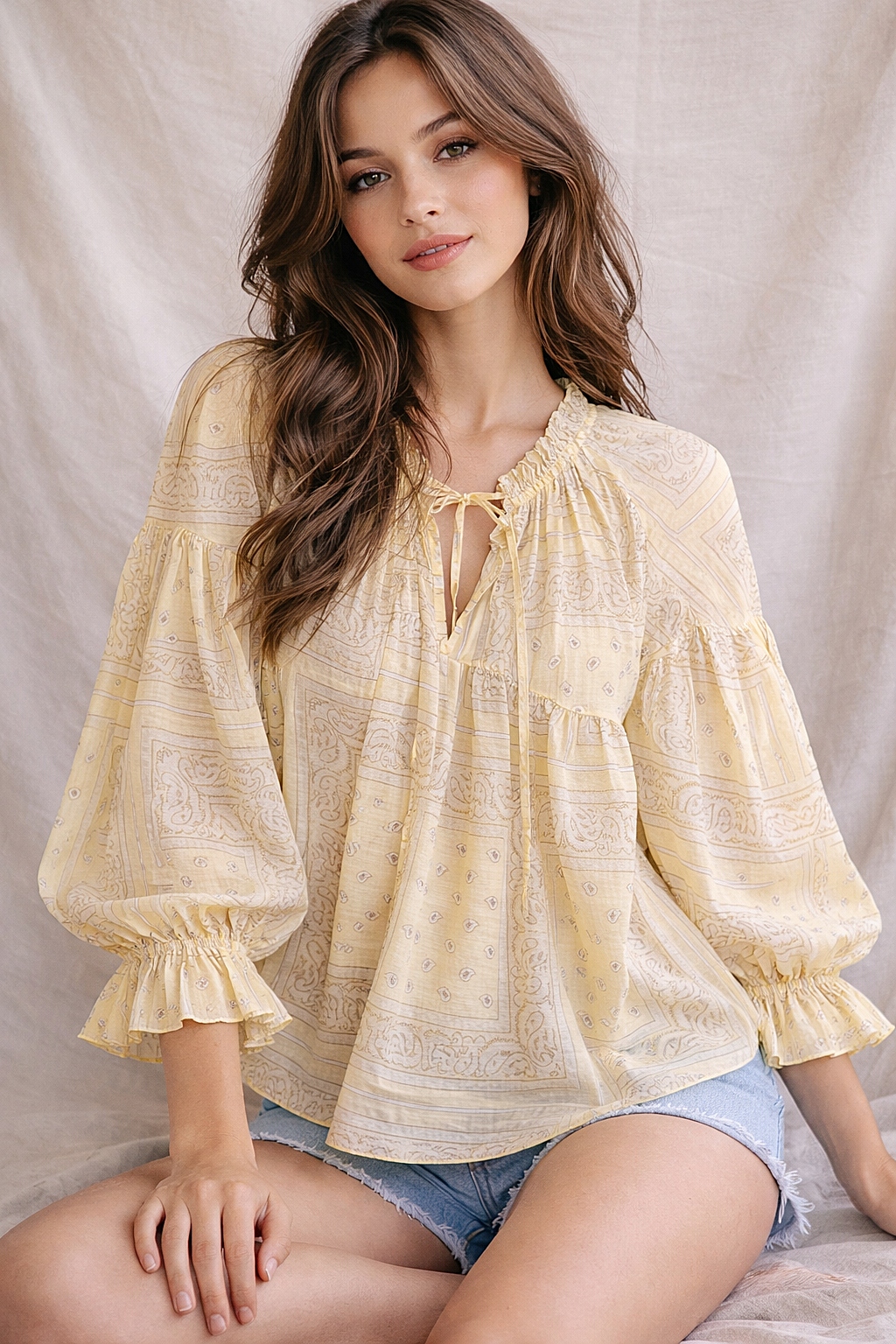 dámská halenka H Trend italská boho viskóza tencel volná lehká oversize