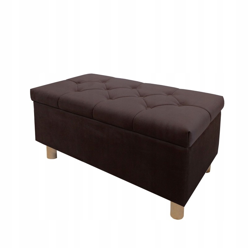 Otwierana pufa skrzynia tapicerowana Brązowy Marka inna