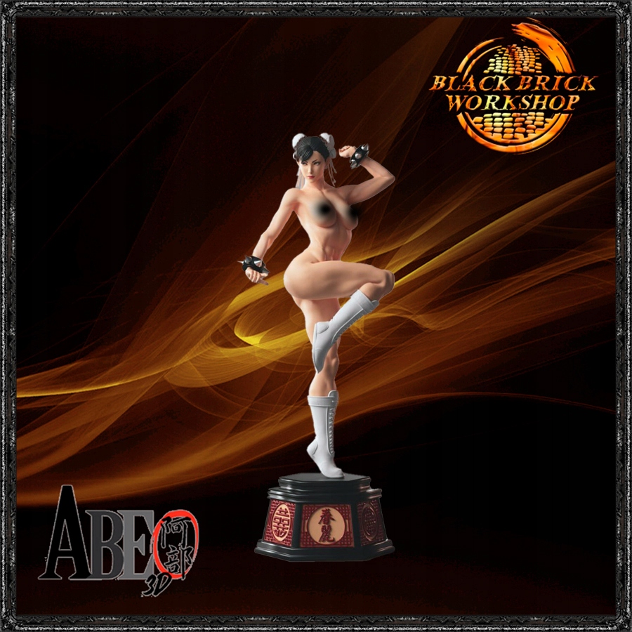 Chun-Li Neupravený Abe 3D 1/24 (75mm) Měřítko (nsfw) 3D tisk