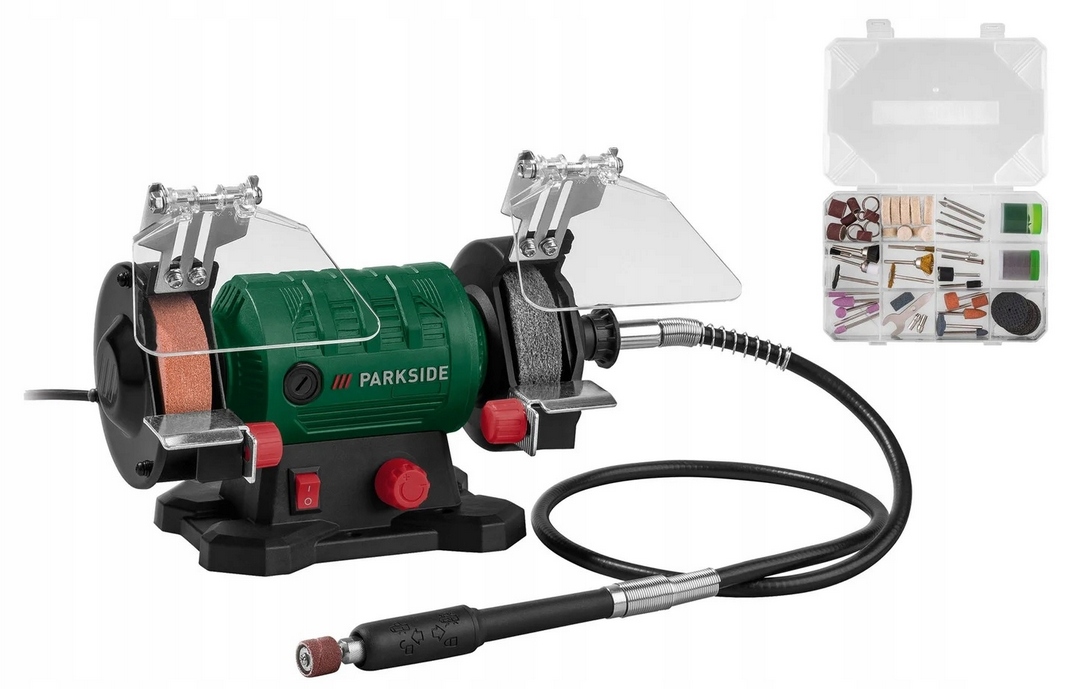 Parkside Podwójna Szlifierka Stołowa Pdfw 120 B3 giętki wał i Akcesoria