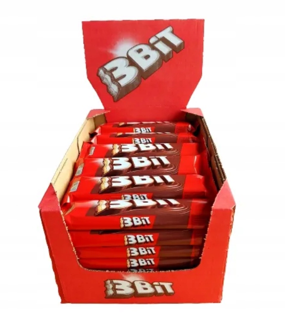 3Bit Baton w czekoladzie mlecznej z nadzieniem i herbatnikiem 42 szt x 46g