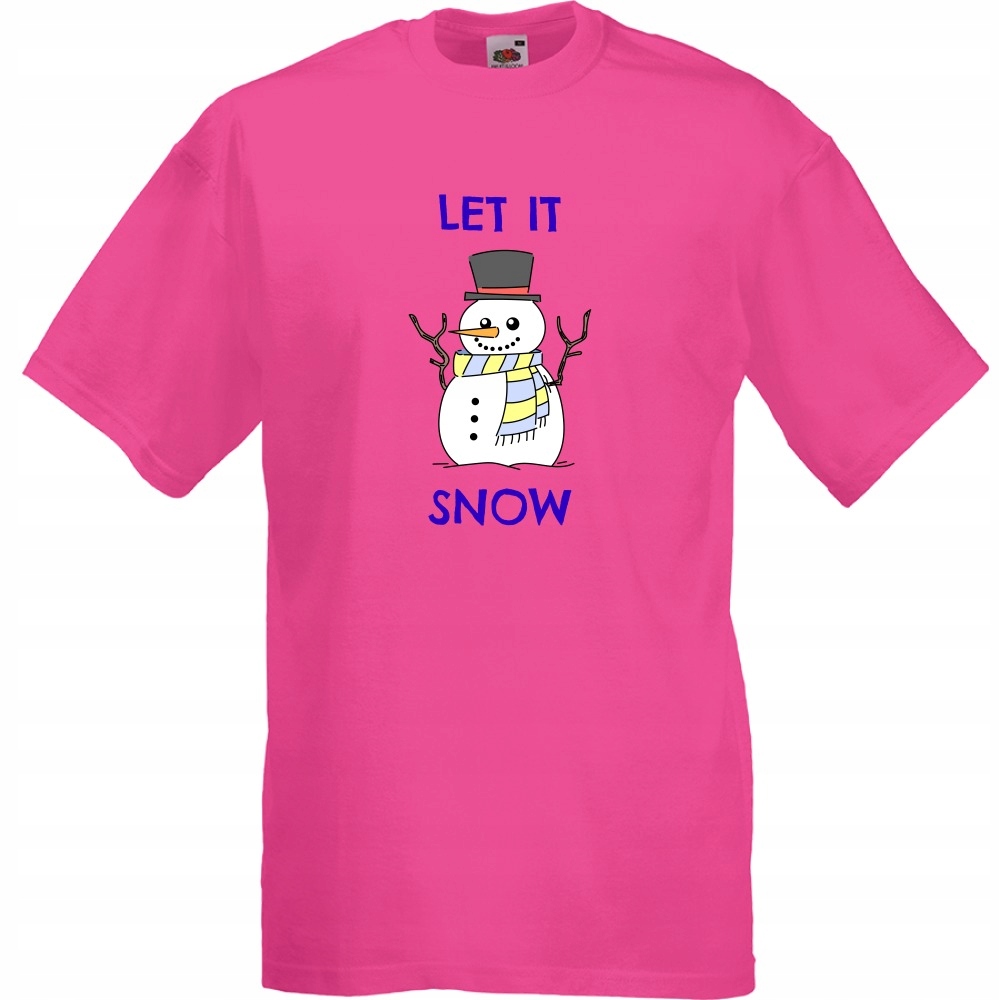 

Koszulka let it snow bałwan XL fuksja