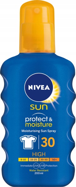 Nivea Sun Protect & moisture Of 30 hydratační sprej na opalování, 200 ml